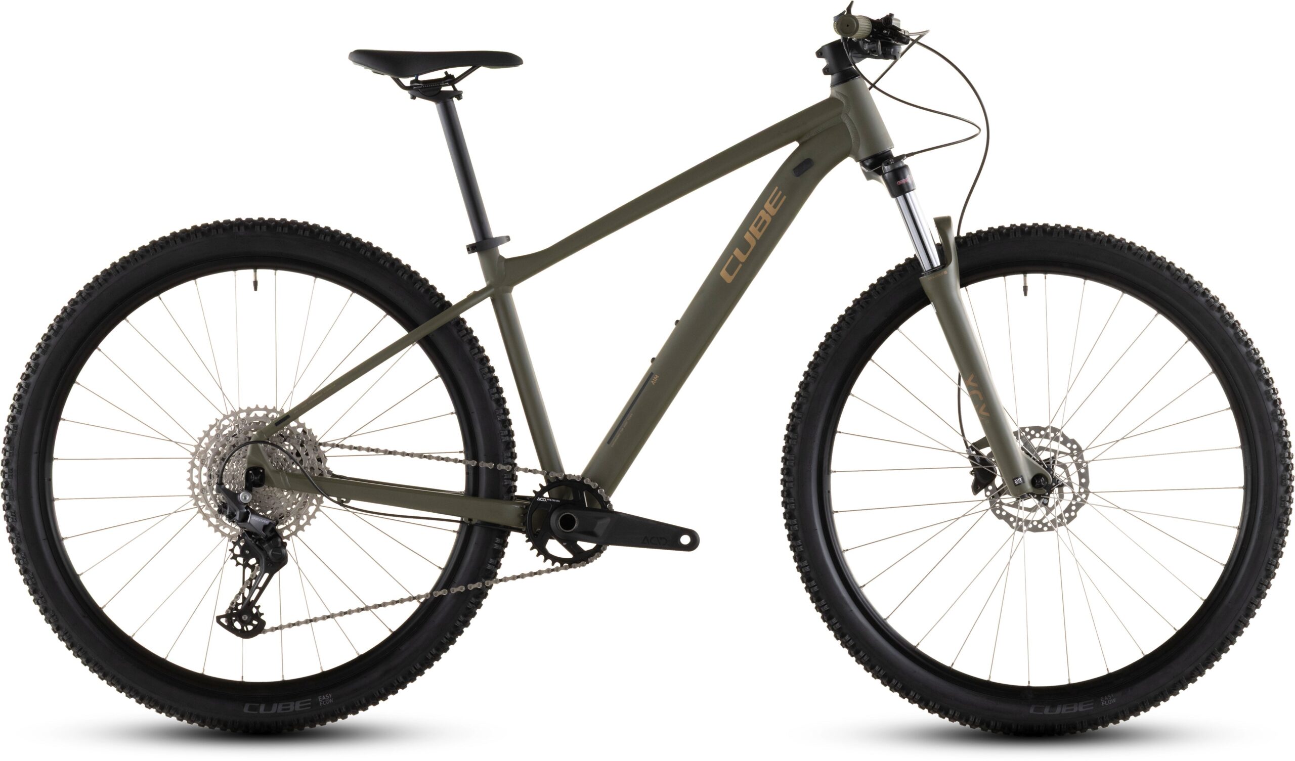 Cube Aim SLX (2026) | VTT semi-rigide 27,5/29 pouces | dustyolive´n´gold