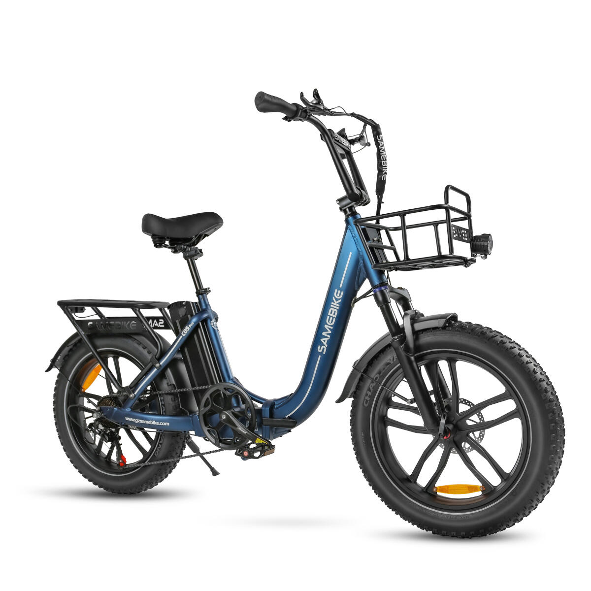Vélo électrique pliant Samebike C05 Pro avec panier et batterie 36V13AH
