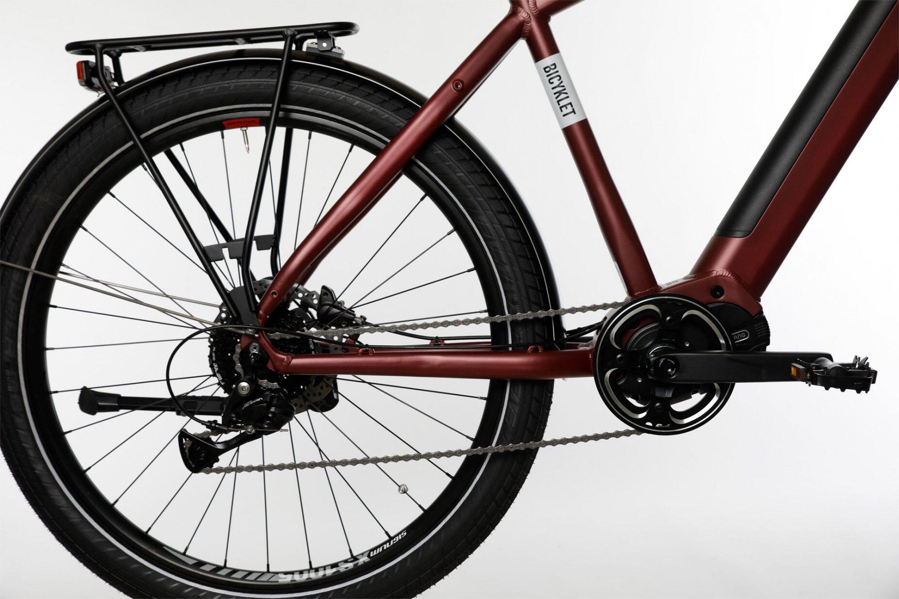 Vélo de Ville Électrique Bicyklet Raymond Shimano Acera 9V 504 Wh 27.5 » Rouge B