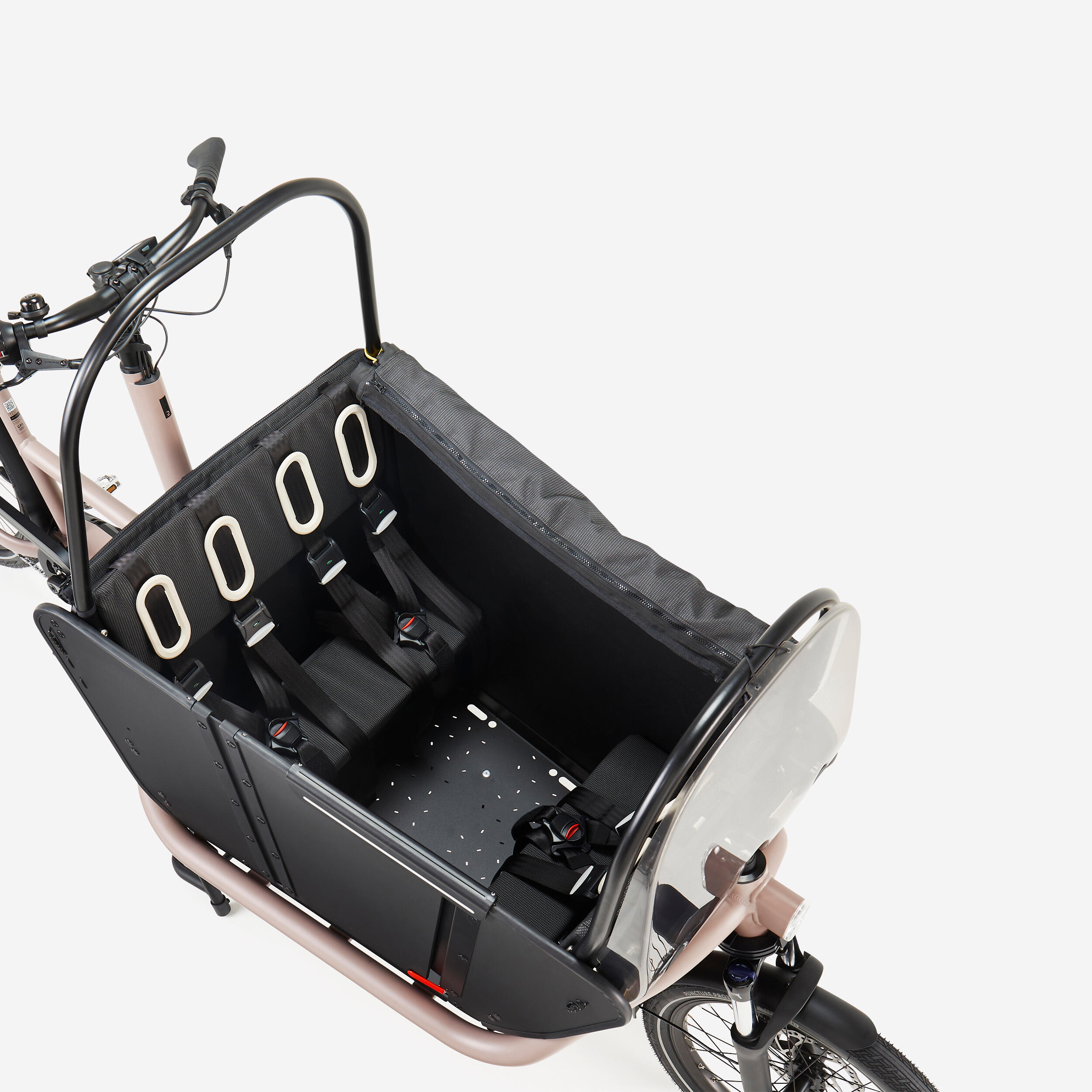 Seconde vie – Velo cargo electrique biporteur famille f900e taupe