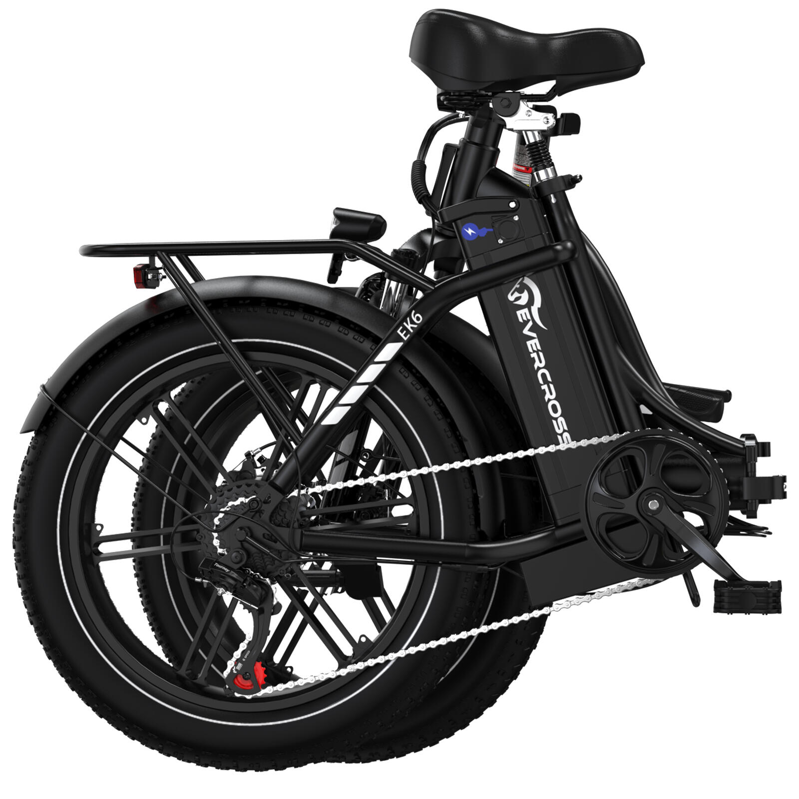 Vélo électrique pliable Adulte Fat tire 20*4.0 Batterie13Ah- EK6 Noir