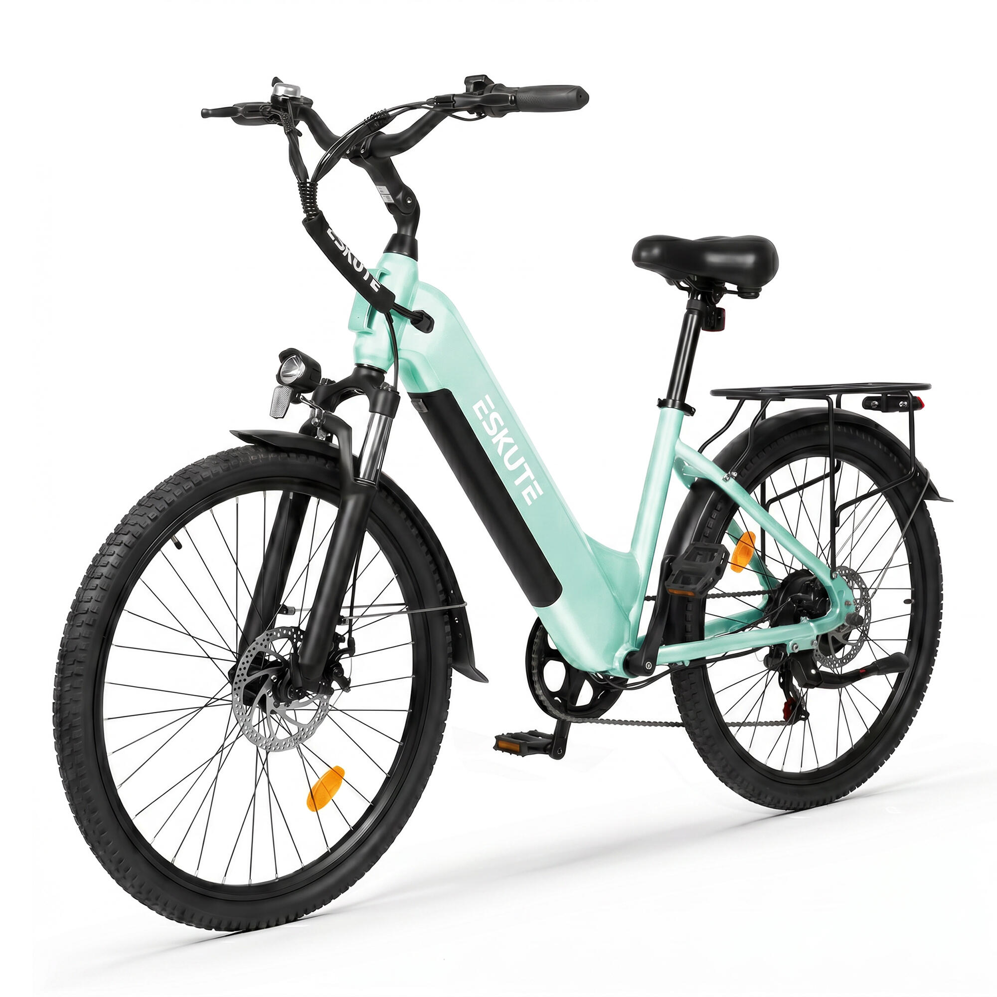 Vélo électrique ESKUTE C202 26″ à cadre ouvert, moteur 250W, batterie 48V 17,5AH