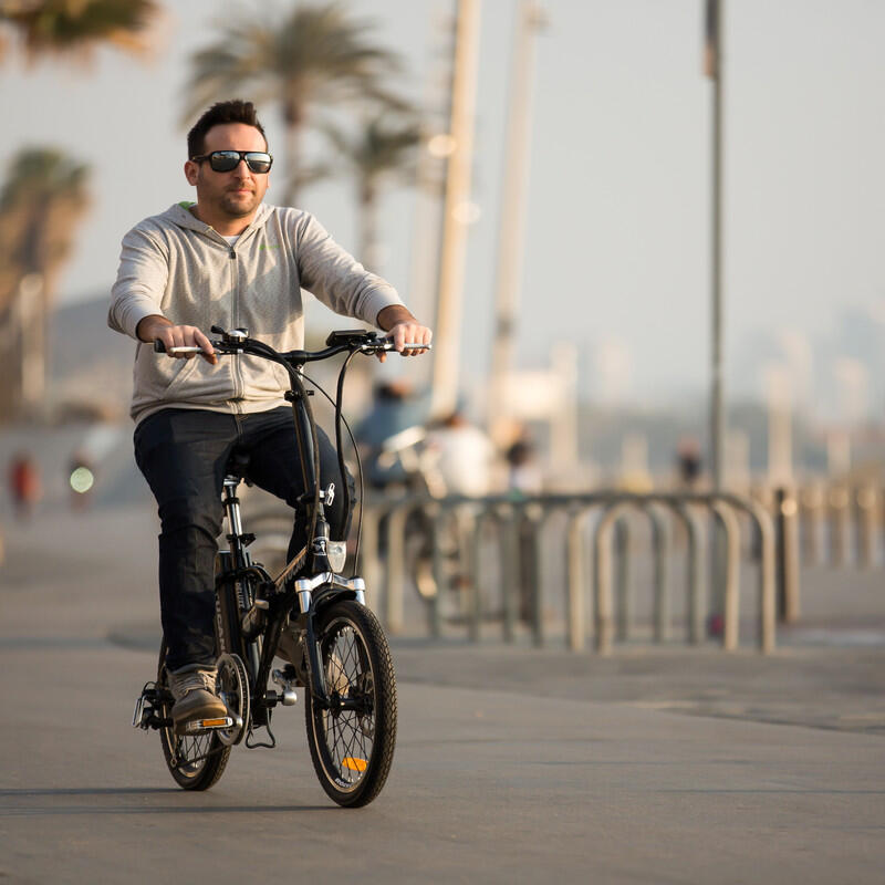 Vélo électrique pliant DeLuxe Noir Brillant