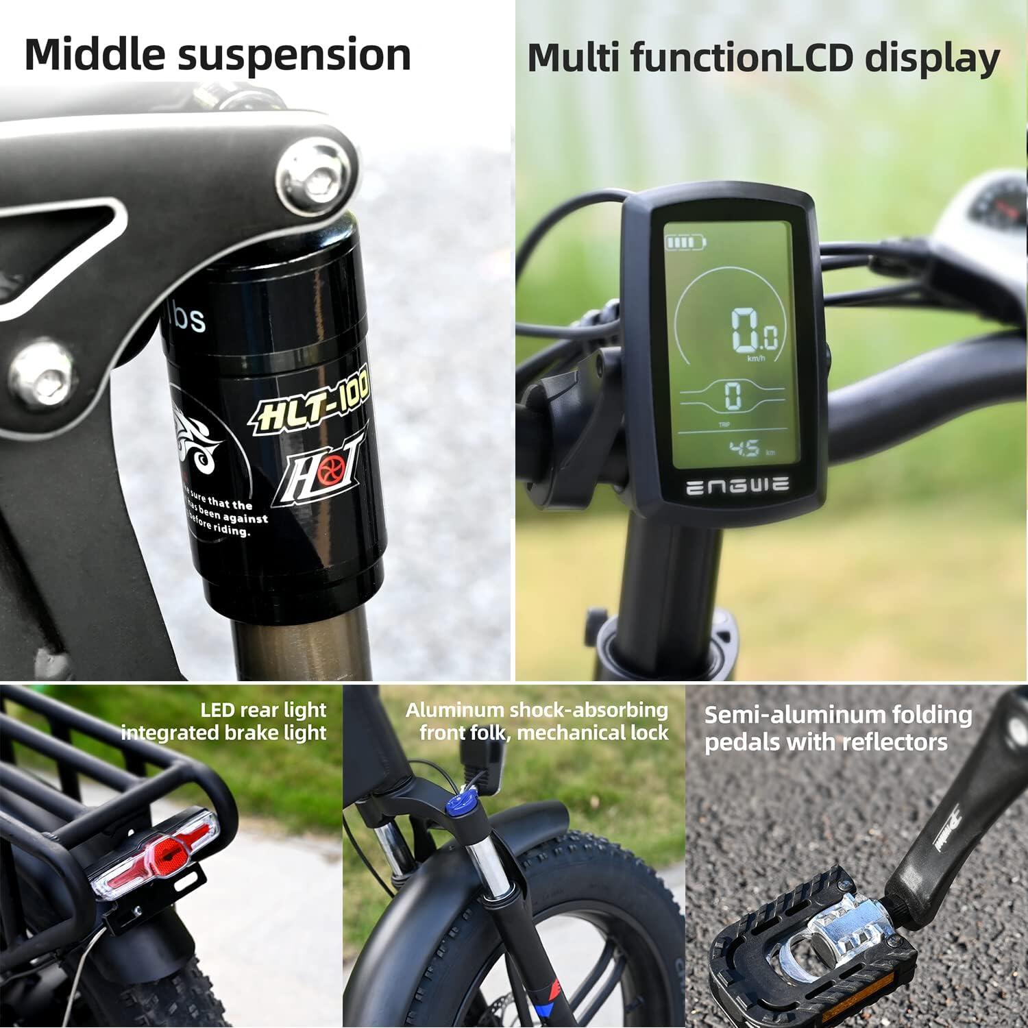 Vélo électrique pliable ENGWE ENGINE X 20″ pour adultes, 48 ​​V, 13 Ah