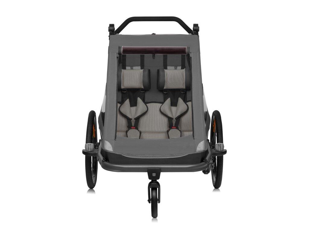 Remorque Vélo et Poussette Lionelo Cama 2 en 1 Suspension SIQ 2 Enfants