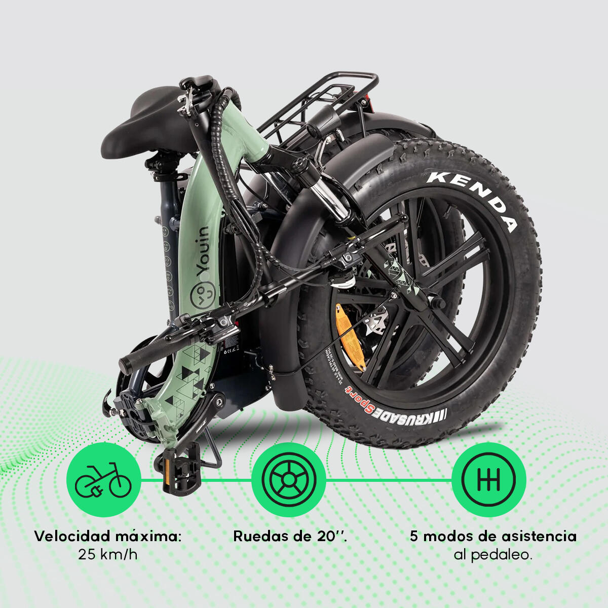 Vélo électrique pliant YOUIN Porto 20″ 250W 45km