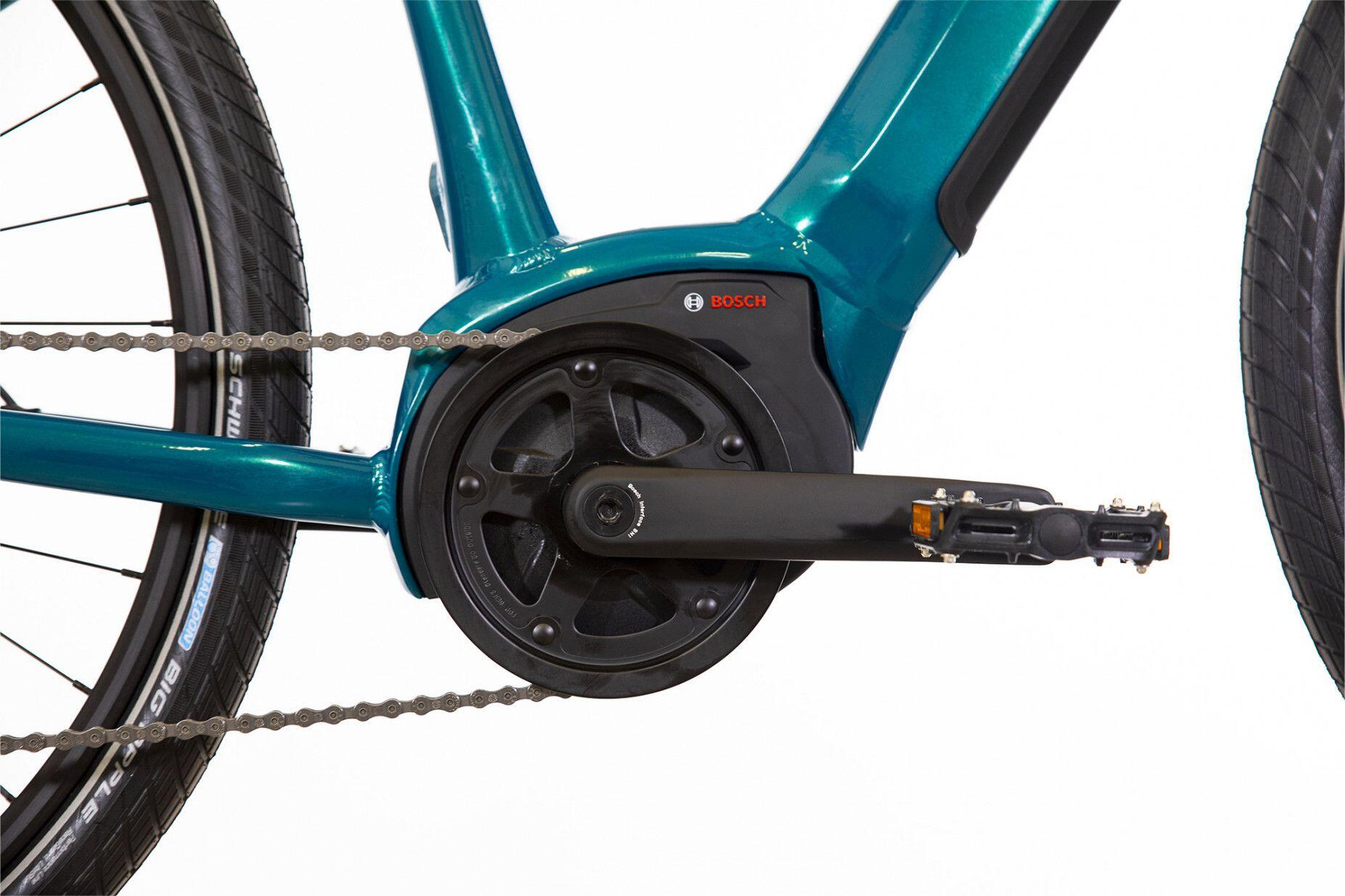 Vélo Fitness Électrique Bicyklet Gabriel Shimano Altus 9V 500 Wh 700 mm Turquois