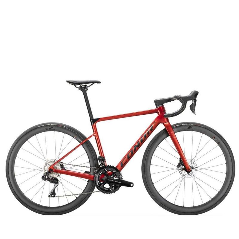 Reconditionné – Vélo Route – Volcano Ultegra Di2 rouge et noir adulte