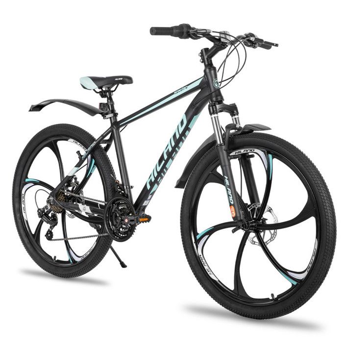 Vélo GTT HILAND BIKES VTT 26″ Aluminium SHIMANO 21 Vitesses Freins à disques Suspension avant – Bleu