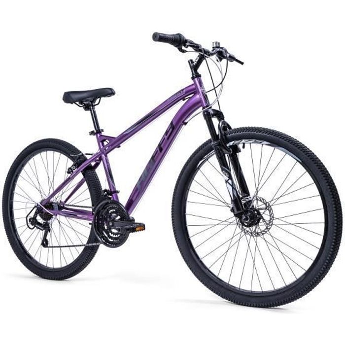 Velo VTT Huffy Extent pour femmes 27,5″ Semi-Rigide – Shimano 18 vitesses, violet brillant + noir