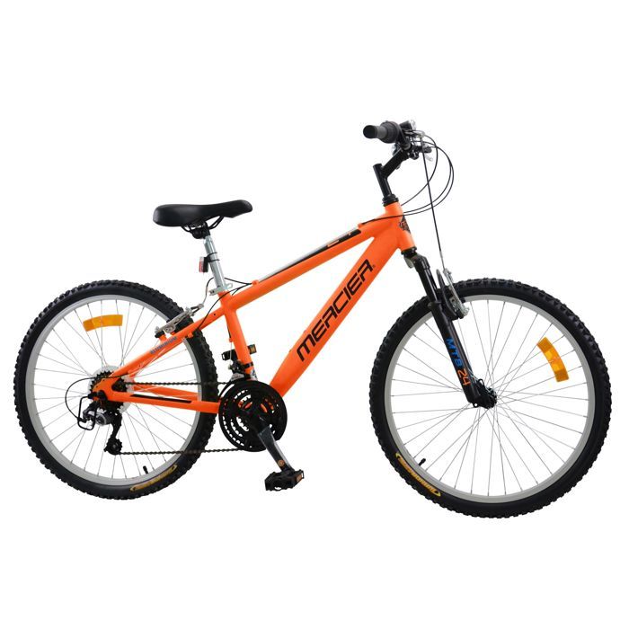 VTT 24 » MERCIER fourche télescopique alu – 18 vitesses – cadre mixte – orange